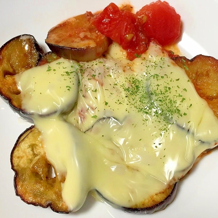 フライパンでなすとトマトのチーズ焼き レシピ 作り方 By はわゆり 楽天レシピ